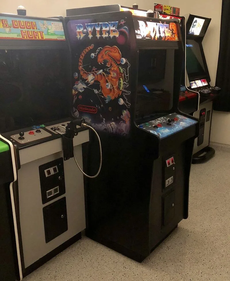 Nintendo R-Type arcade cabinet with side art