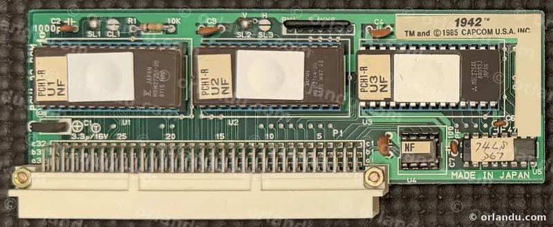 Nintendo PlayChoice-10 game board for 1942, component side