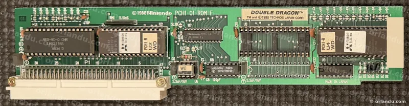 Nintendo PlayChoice-10 game board for Double Dragon, component side