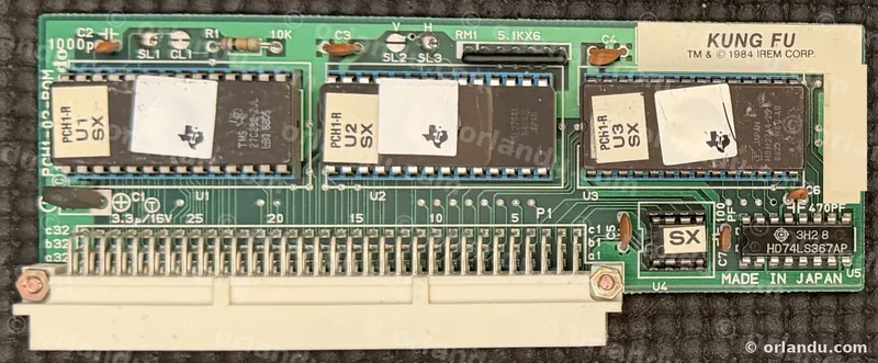 Nintendo PlayChoice-10 game board for Kung Fu, component side