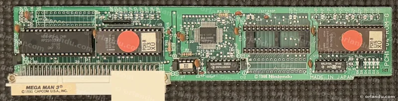 Nintendo PlayChoice-10 game board for Mega Man 3, component side