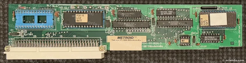 Nintendo PlayChoice-10 game board for Metroid, component side