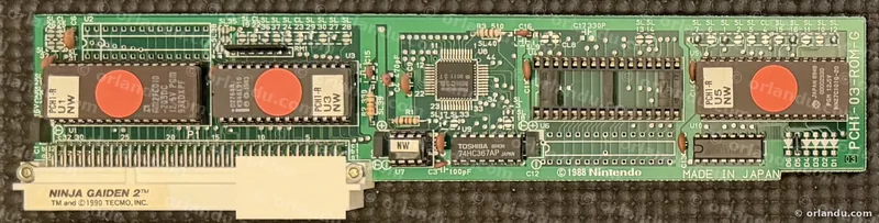 Nintendo PlayChoice-10 game board for Ninja Gaiden II, component side
