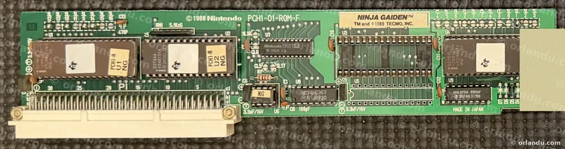 Nintendo PlayChoice-10 game board for Ninja Gaiden, component side