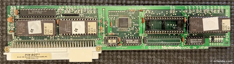Nintendo PlayChoice-10 game board for Pin-Bot, component side