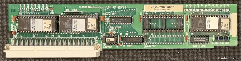Nintendo PlayChoice-10 game board for R.C. Pro-Am, component side