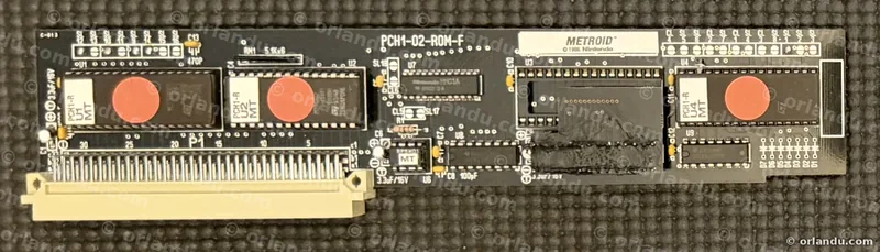 Metroid on a custom PlayChoice-10 board running the save and map hack