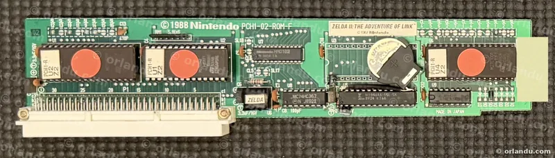 Zelda II: The Adventure of Link on a converted PlayChoice-10 board with save battery