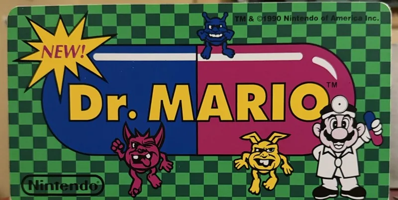 Original Nintendo PlayChoice-10 arcade topper for Dr. Mario